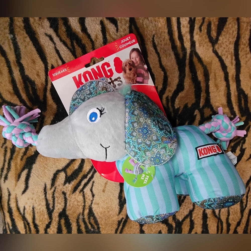 KONG Dog Knots Elephant Toy w Rope Med Large New Ea.